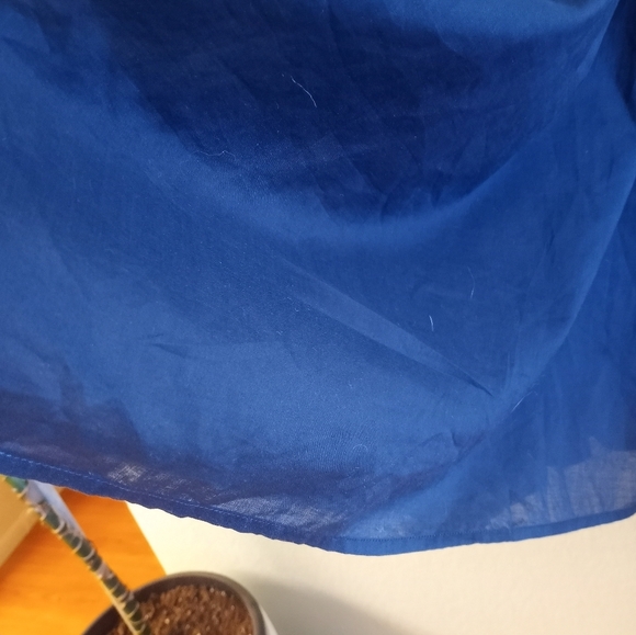 Anthropologie Hero & Leander Silk Cotton Upper Deck Coastal Casual Pleated Dress - Picture 5 of 12